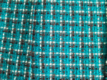 Teal/Black/White Boucle Fabric Swatch