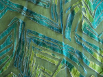 Blue/Green Chiffon Fabric