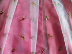 Pink Floral Chiffon Fabric