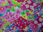 Diamond Floral Flannel Fabric