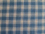 Blue and White Plaid Fabric