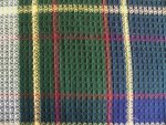 Navy and Green Plaid Fabric